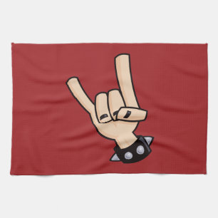 Schwermetall-Teufelshorne Geschirrtuch