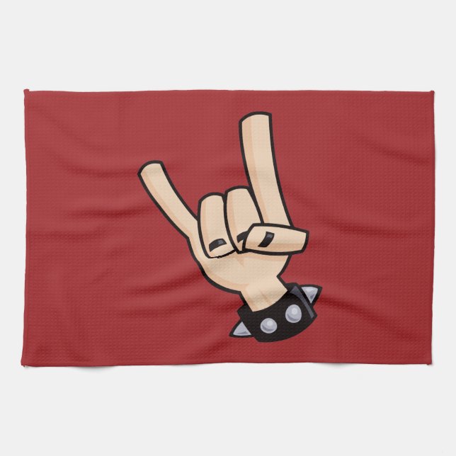 Schwermetall-Teufelshorne Geschirrtuch (Horizontal)