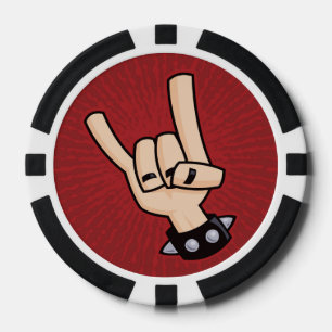 Schwermetall-Teufelshorne Pokerchips