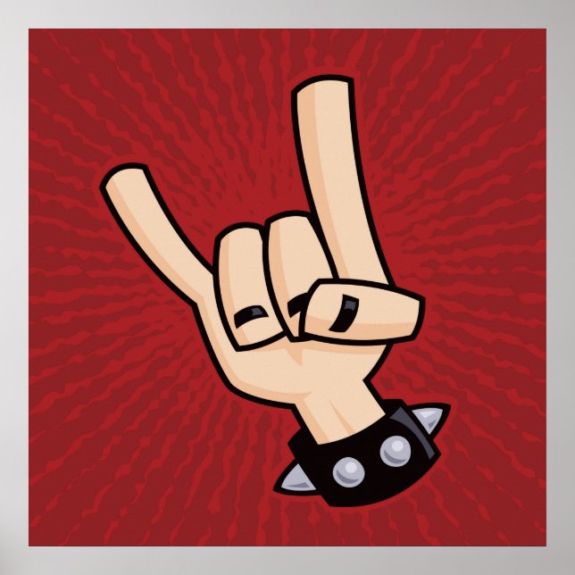 Schwermetall-Teufelshorne Poster (Vorne)