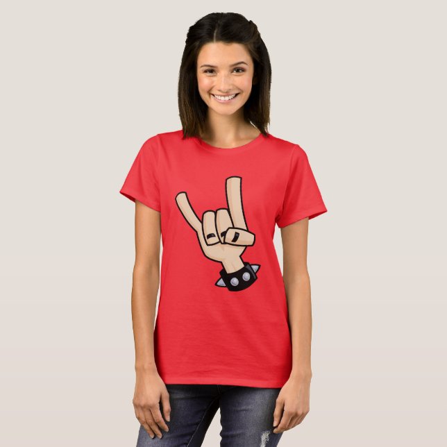 Schwermetall-Teufelshorne T-Shirt (Vorne ganz)