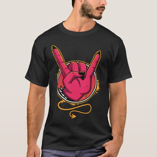 Schwermetall-Teufelshorne T-Shirt (Vorderseite)