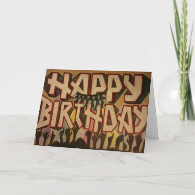 Schwermetall zum Geburtstag Karte (Vorderseite)