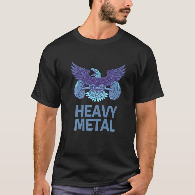 Schwermetalladler Motivierend T-Shirt (Vorderseite)