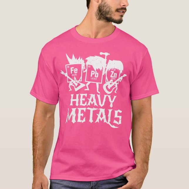Schwermetalle Funny Periodic Table Chemical T-Shirt (Vorderseite)