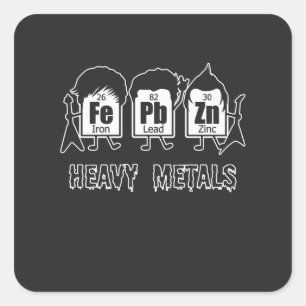 Schwermetalle Quadratischer Aufkleber
