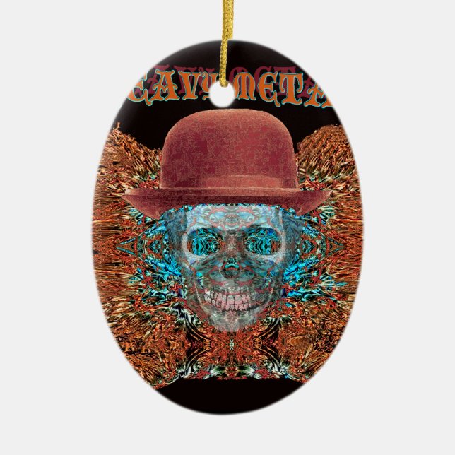 Schwermetallgroßes Keramik Ornament (Vorne)