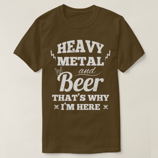 Schwermetallmusik und Bier 2 T-Shirt (Design vorne)