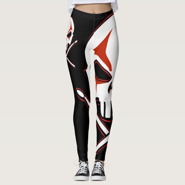 Schwermetallschlagzeuger-Leggings-Felsen u. Rolle Leggings (Vorderseite)