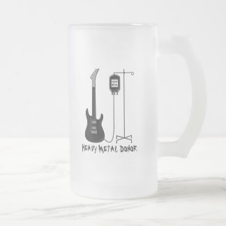 Schwermetallspendermusik Mattglas Bierglas