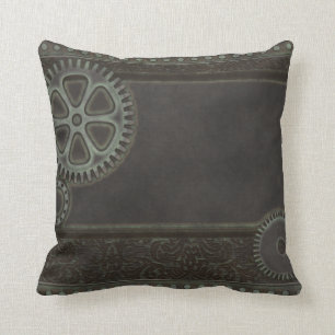 SchwermetallSteampunk Zahn und Bolzen-Kissen Kissen