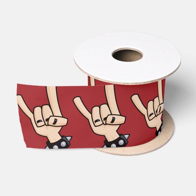 Schwermetallteufel-Hörner Satinband (Spule)