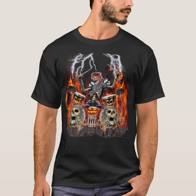SCHWERMETALLzombie-SCHLAGZEUGER T-Shirt (Vorderseite)