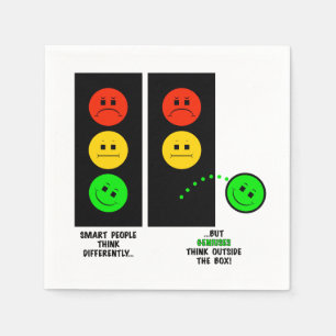 Schwermütige Stoplight-Genies denken außerhalb d Serviette
