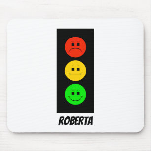 Schwermütiger Stoplight kundengerecht mit Namen Mousepad