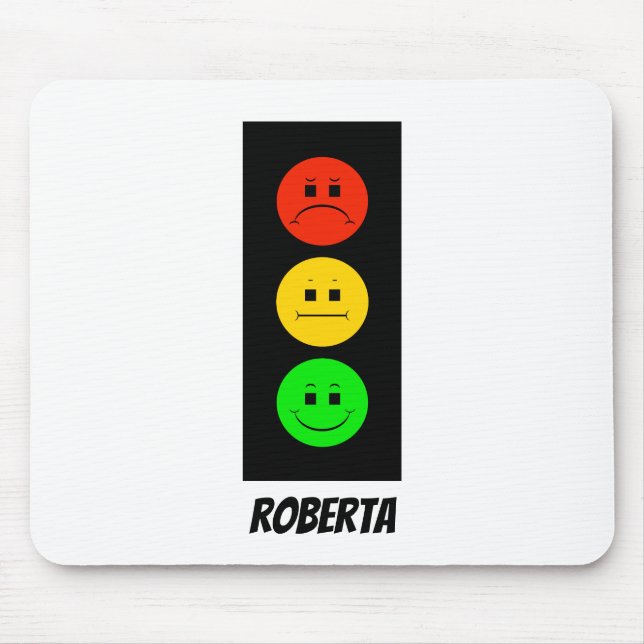 Schwermütiger Stoplight kundengerecht mit Namen Mousepad (Vorne)