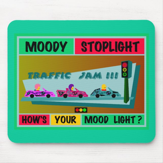 Schwermütiger Stoplight-Logo-Stau Mousepad (Vorne)