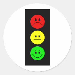 Schwermütiger Stoplight Runder Aufkleber