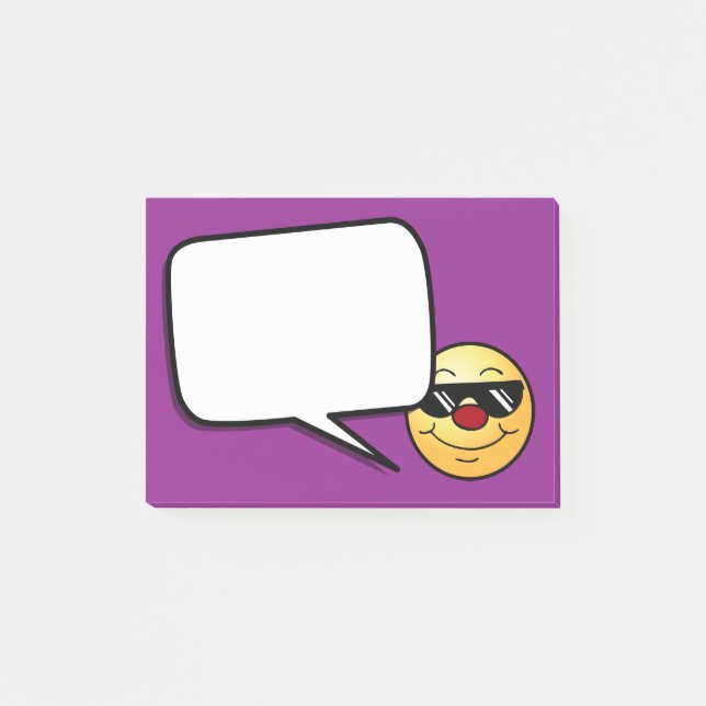 Schwermütiges Gesicht Grumpey Post-it Klebezettel (Vorderseite)