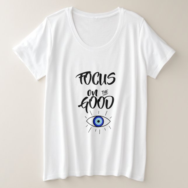SCHWERPUNKT AUF DEM GUTEN AUGEN GROßE GRÖßE T-Shirt (Design vorne)