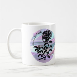 Schwerpunkt Schönheit - Pen und Tinte Rose auf Pas Kaffeetasse