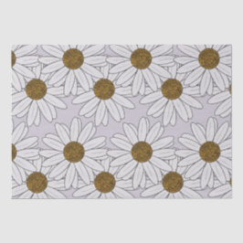 Schwerpunkt White Daisies auf blassrosa Hintergrun Seidenpapier