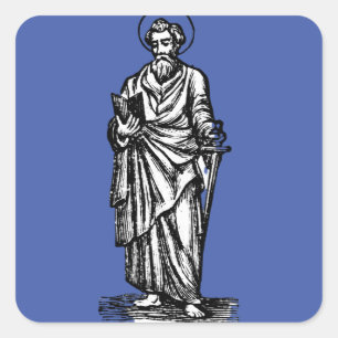 Schwert-des-Geistes-Kunst Saint Paul Quadratischer Aufkleber