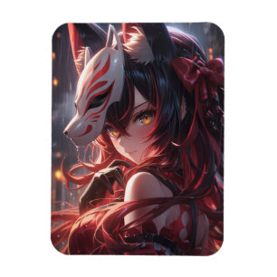 Schwert des Kitsune   Japanischer Fuchssamurai Magnet