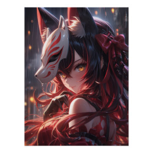 Schwert des Kitsune   Japanischer Fuchssamurai Poster