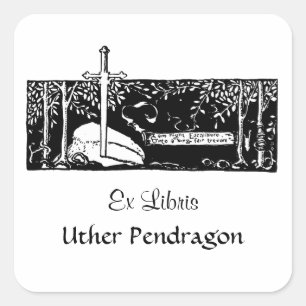 Schwert im Stein Quadratischer Aufkleber