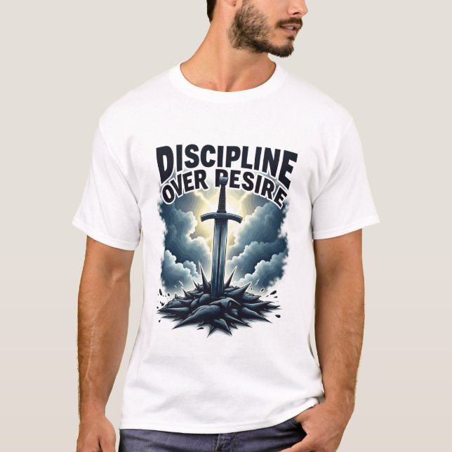 Schwert & Sturm T-Shirt - "Discipline Over Desire" (Vorderseite)