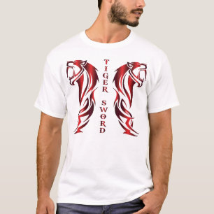 Schwert-Tiger-Männer-Shirt T-Shirt