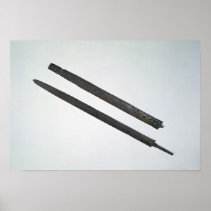 Schwert und Mantel aus La Tene, Schweiz Poster