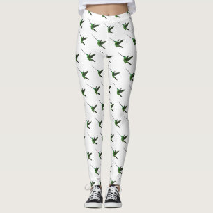 Schwertbillige Darstellung des Kolibris-Cartoon Leggings