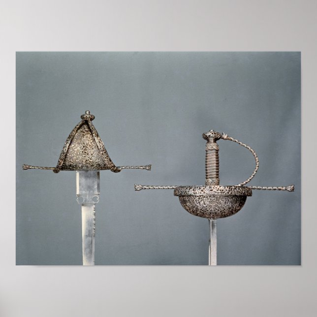 Schwerter: becherter Stromschnellen aus geschältem Poster (Vorne)