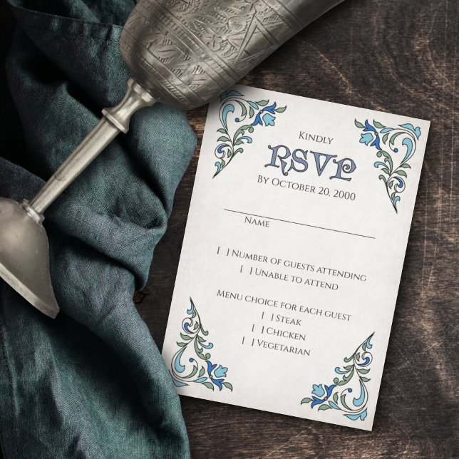 Schwerter Gamer Fantasy Wedding RSVP Karte (Von Creator hochgeladen)