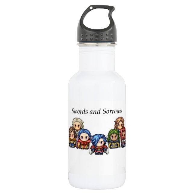 Schwerter-und Sorgen-Gruppe Trinkflasche (Vorderseite)