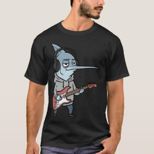 Schwertfisch-Gitarrespieler â€“ Müde, aber coole M T-Shirt
