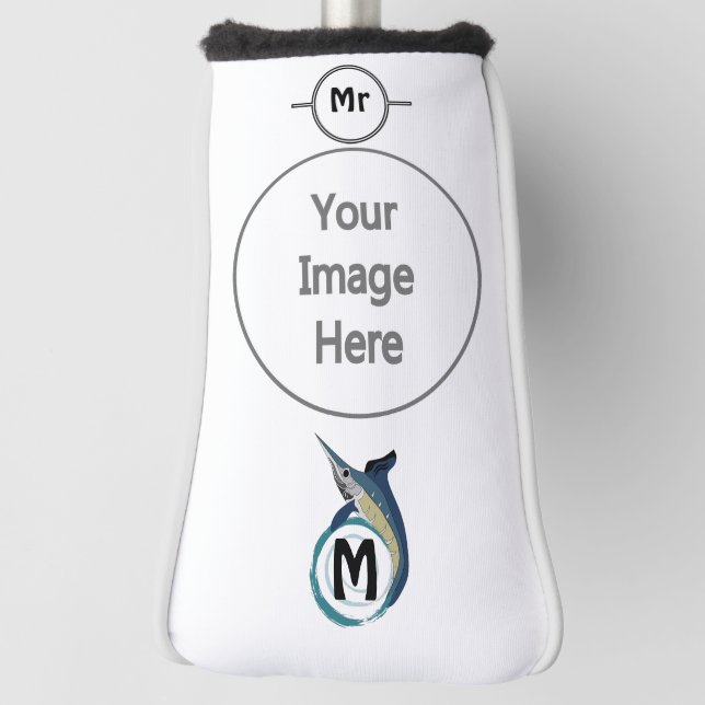 Schwertfisch Jumping Monogram Golf Headcover (Rotieren 90)