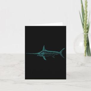 Schwertfisch Marlin Sword Fisch Broadbill Xiphias Karte