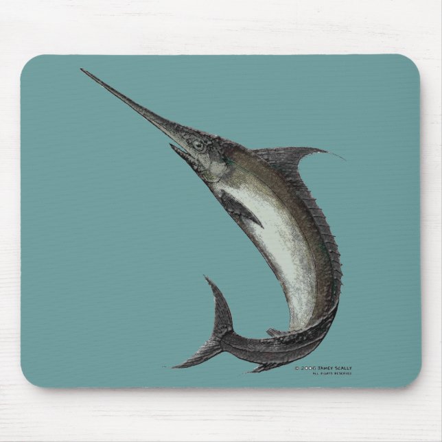 Schwertfisch-Mausunterlage Mousepad (Vorne)