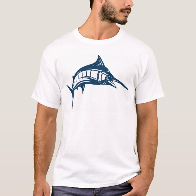 Schwertfisch-Motiv-Kleidung T-Shirt (Vorderseite)