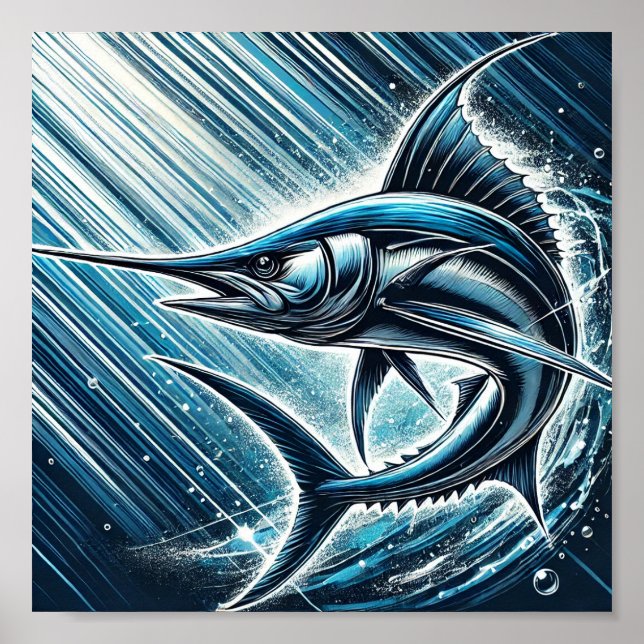 Schwertfisch Poster (Vorne)