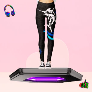 Schwertfisch Schwarze Leggings