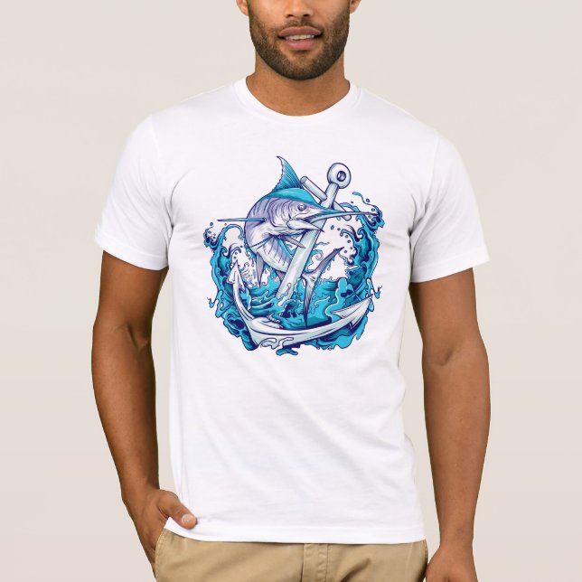 Schwertfisch und Anchor-T - Shirt (Vorderseite)
