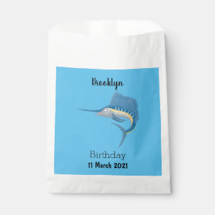 Schwertfischfisch Cartoon Illustration Geschenktütchen