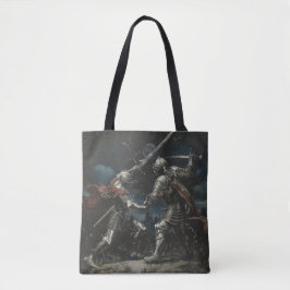 Schwertkampf zwischen zwei Knaben Tasche