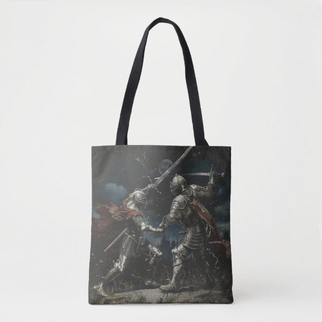 Schwertkampf zwischen zwei Knaben Tasche (Vorderseite)
