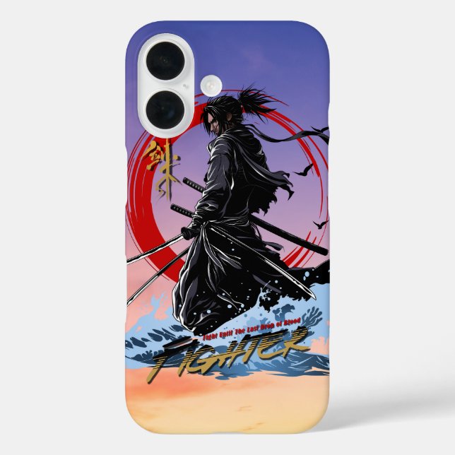 Schwertkämpfer iPhone 16 Hülle (Rückseite)