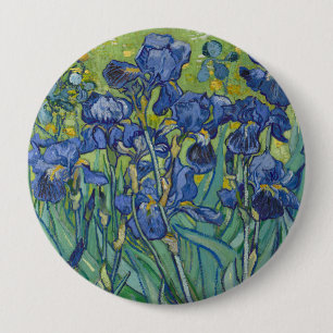 Schwertlilien, Florale Ölmalerei, Vincent Van Gogh Button